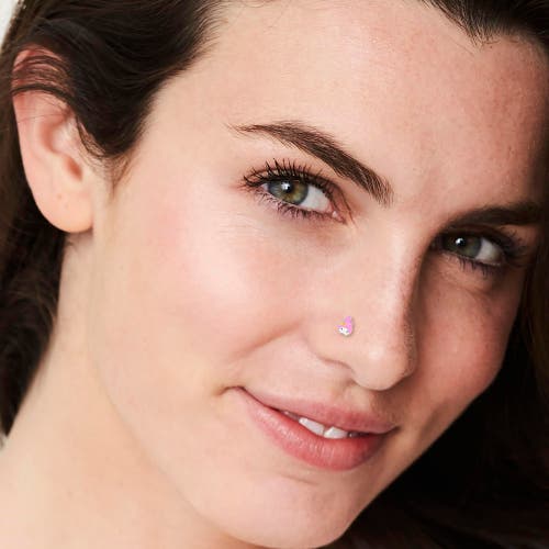 Hello Kitty Authentic 20g Stainless Steel Nose Ring Bone Stud In Pink