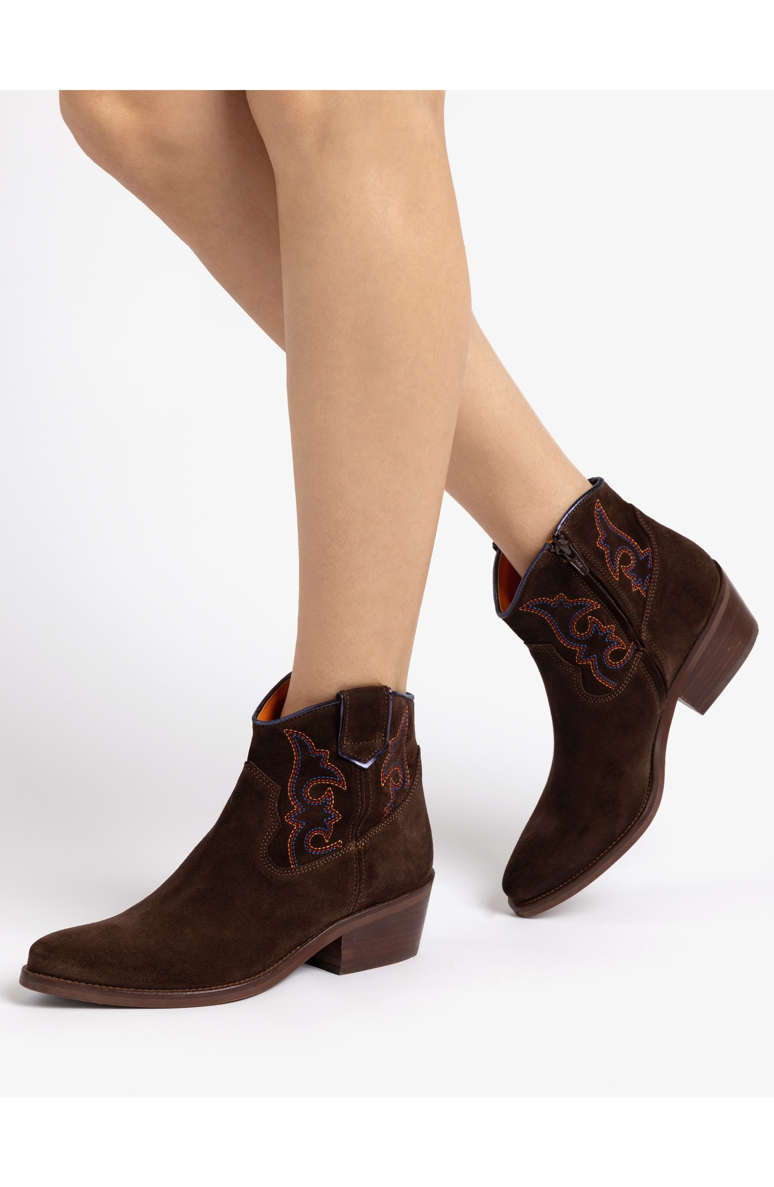Penelope Chilvers Cassidy Western Boot, Alternate, color, 229 Bitter Chocolate