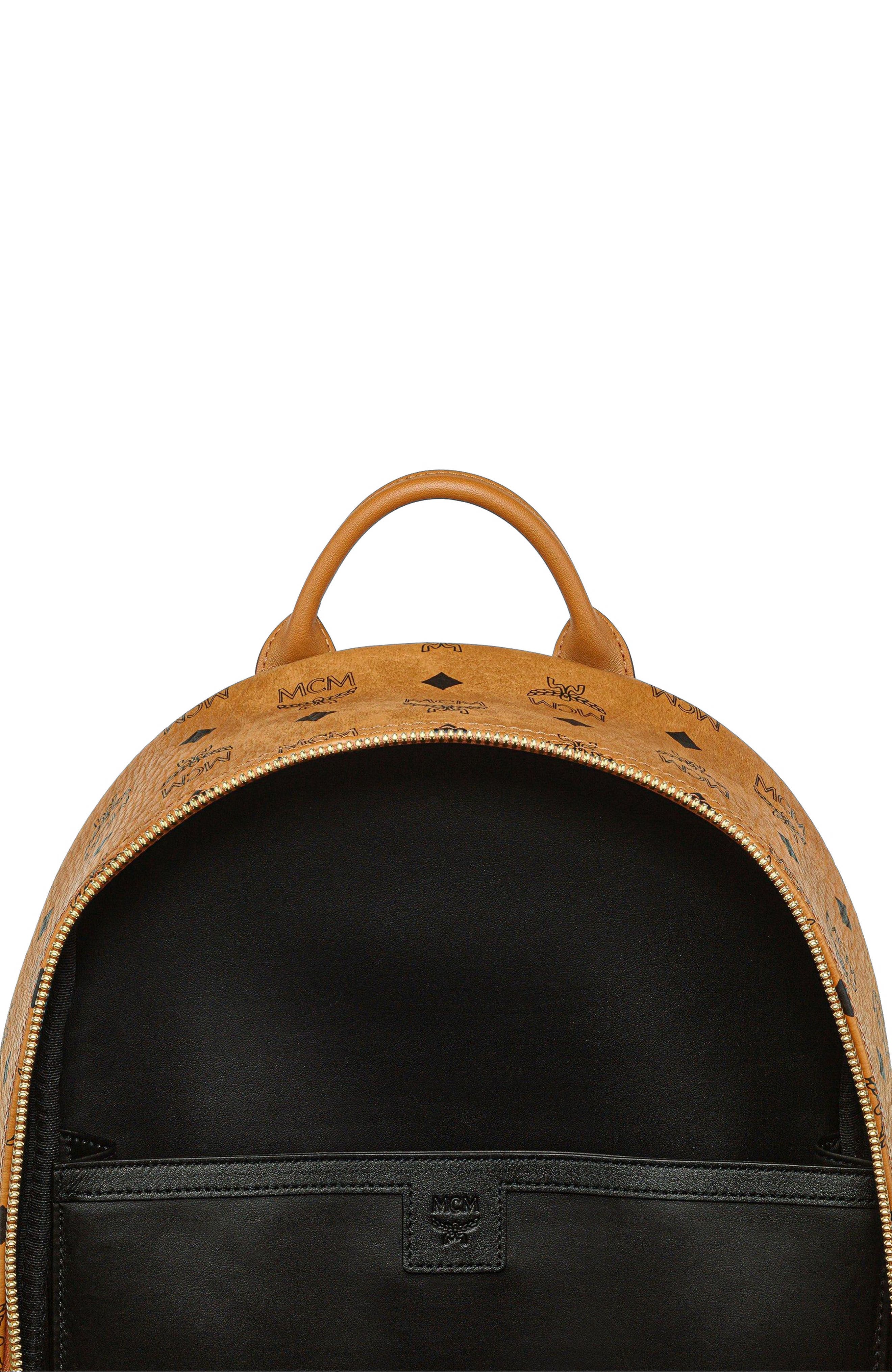 MCM Stark Side Studs Backpack in Bandana Visetos, Alternate, color, 