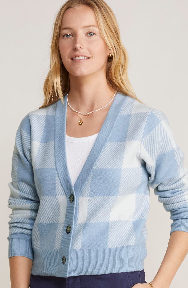vineyard vines V-Neck Cashmere Cardigan, Alternate, color, Jake Blue