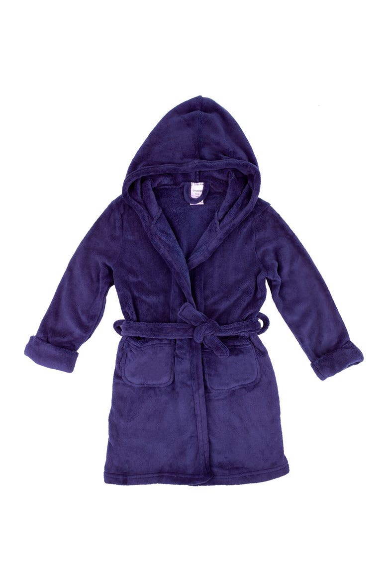 Kids Fleece Hooded Robe, Solid Colors, Main, color, ROYAL BLUE