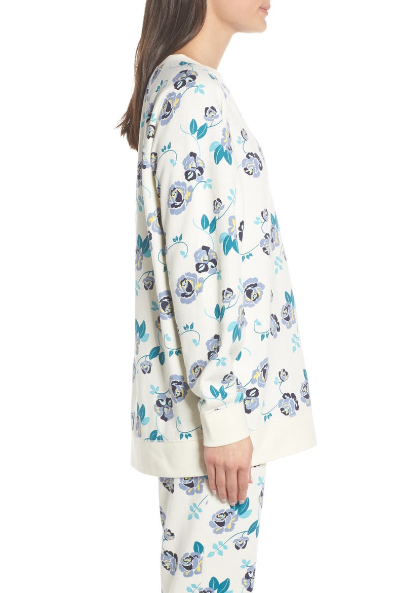 Easy Sweatshirt, Alternate, color, IVORY EGRET RUSSIAN BLOOM