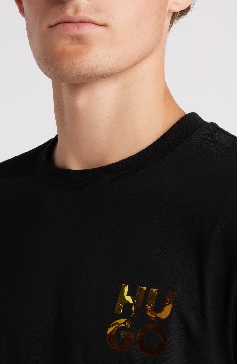 HUGO Diridumti Logo Graphic T-Shirt, Alternate, color, Black