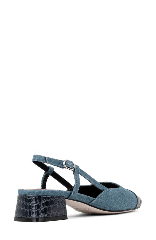 DONALD PLINER DONALD PLINER CROC EMBOSSED TOE SLINGBACK PUMP 