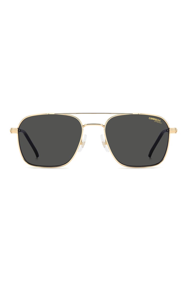 57mm Gradient Oversize Aviator Sunglasses, Main, color, GOLD/ GREY