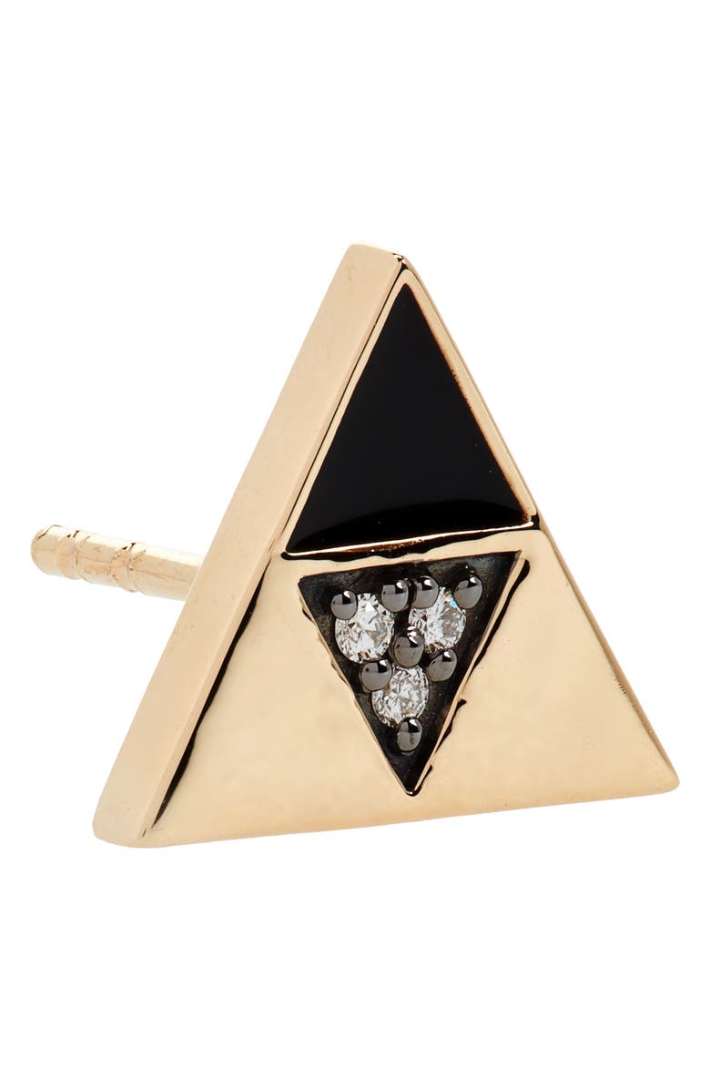 Harwell Godfrey Enamel & Diamond Triangle Stud Earrings, Alternate, color, 