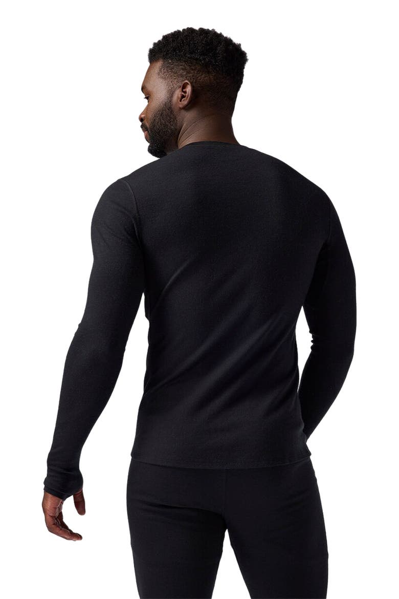 Cedars Rws Merino Mid-Wt Baselayer Crew Top - Men's, Alternate, color, Black