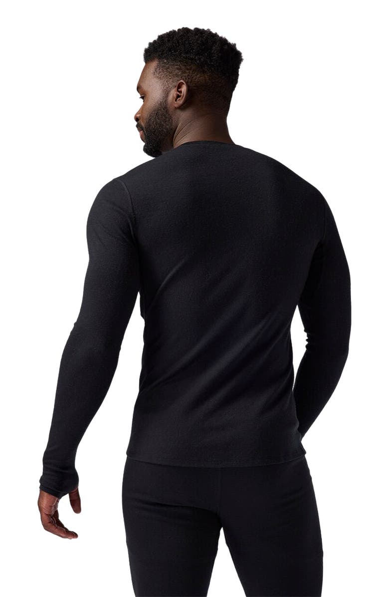 Backcountry Cedars Rws Merino Mid-Wt Baselayer Crew Top - Men's, Alternate, color, Black