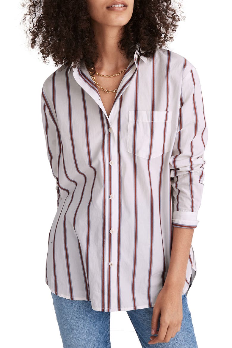 Odessa Stripe Oversize Ex-Boyfriend Shirt, Main, color, ANGELES STRIPES LIGHTHOUSE