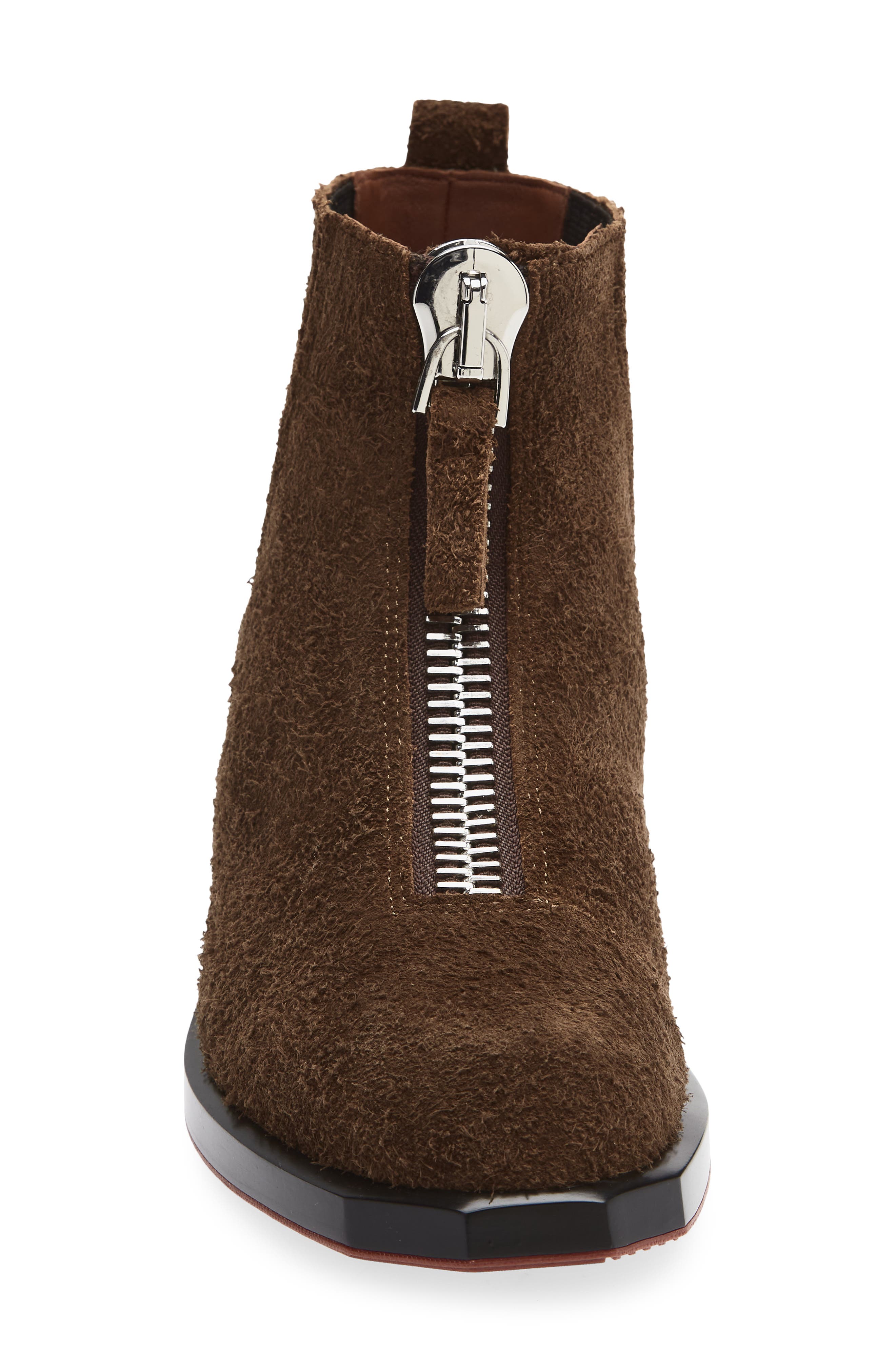 Forma Zin Leather Bootie, Alternate, color, CHOCOLATE
