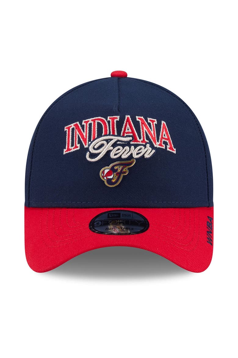 Unisex New Era Navy/Red Indiana Fever WNBA Tip-Off 2026 Metal Badge A-Frame 9FORTY Adjustable Hat, Alternate, color, Navy