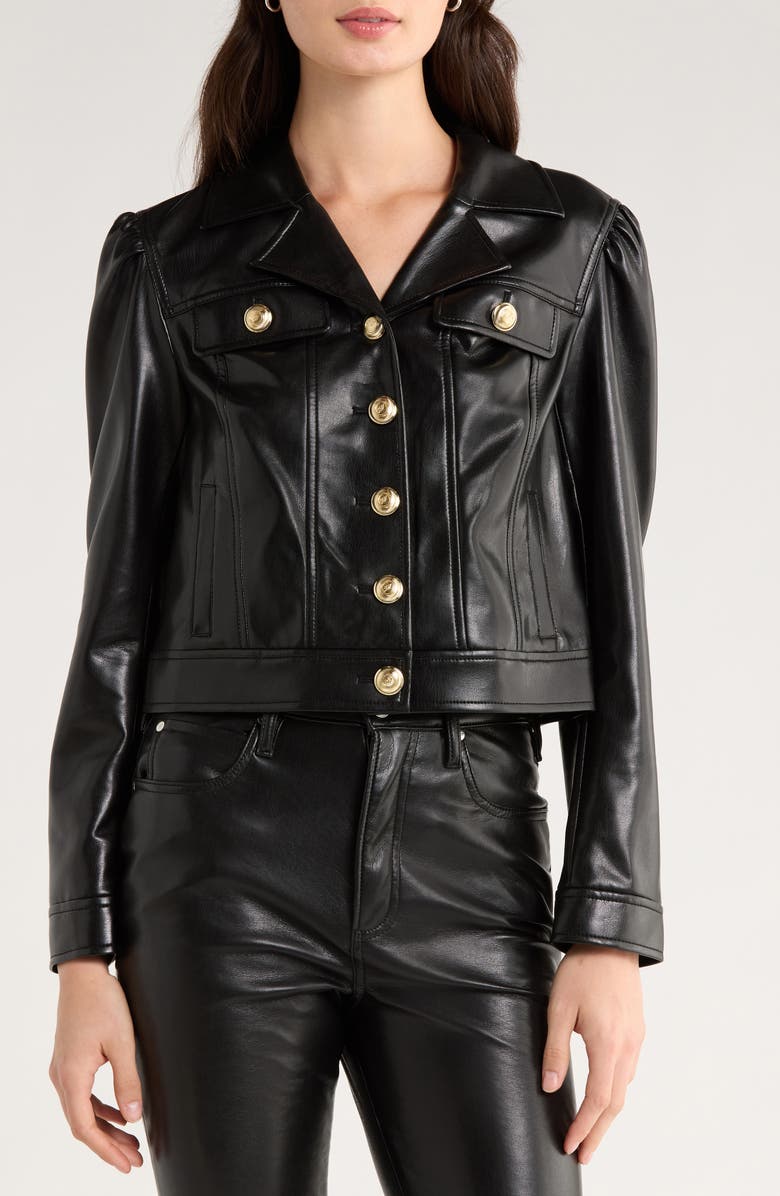 Cinq à Sept Deryn Faux Leather Jacket, Alternate, color, Black
