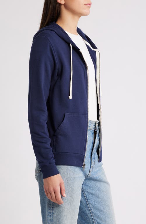 Marine Layer Afternoon Full Zip Hoodie In True Navy
