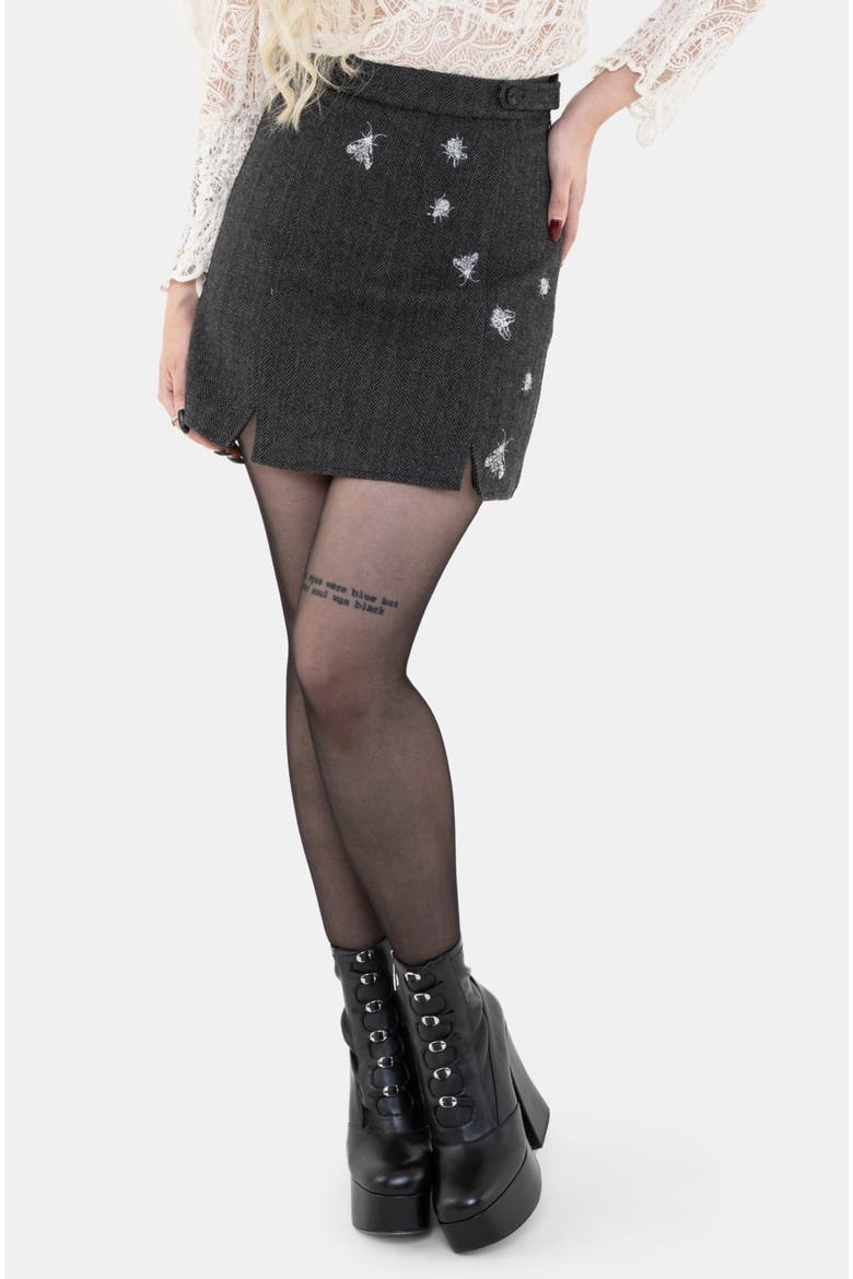 Chrysina Sequin Embellished Mini Skirt, Main, color, Grey