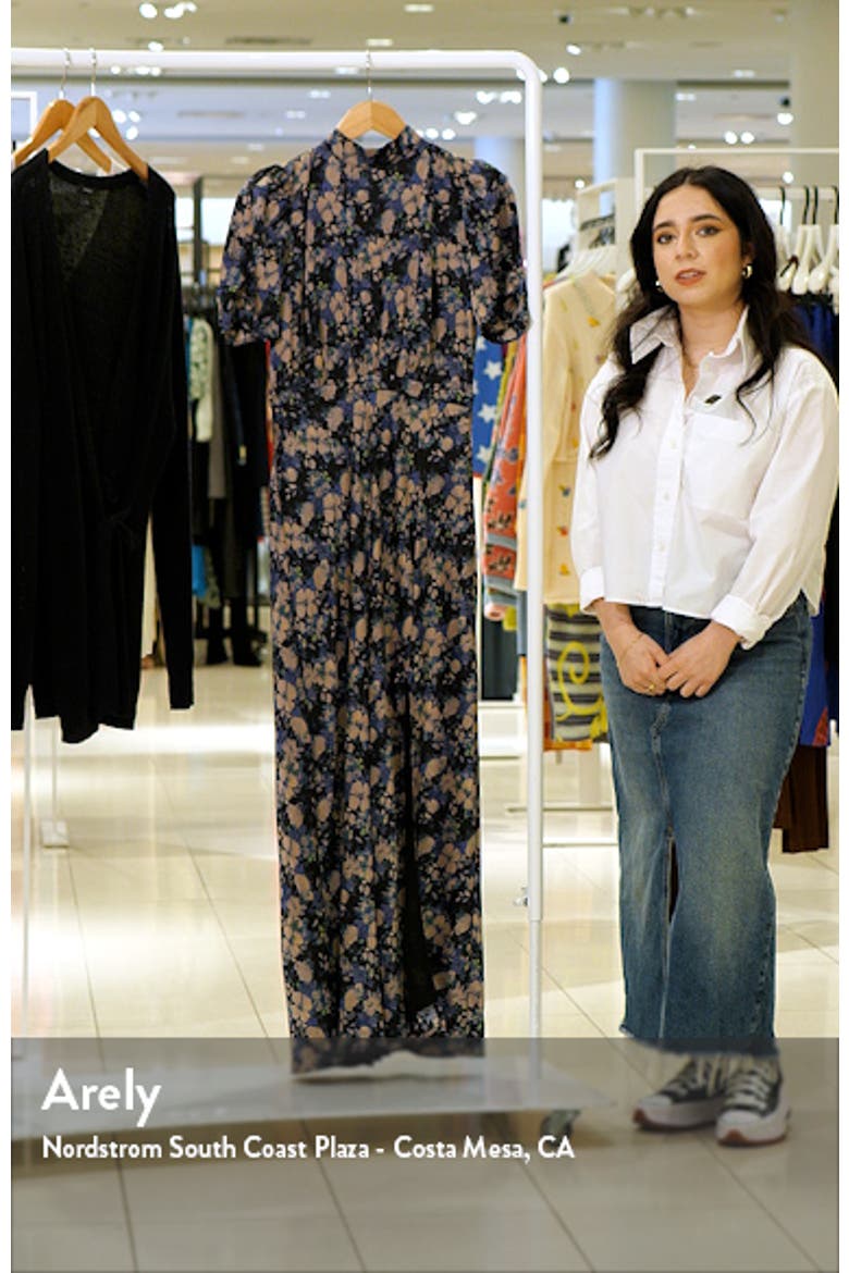 Floral Mock Neck Maxi Dress video
