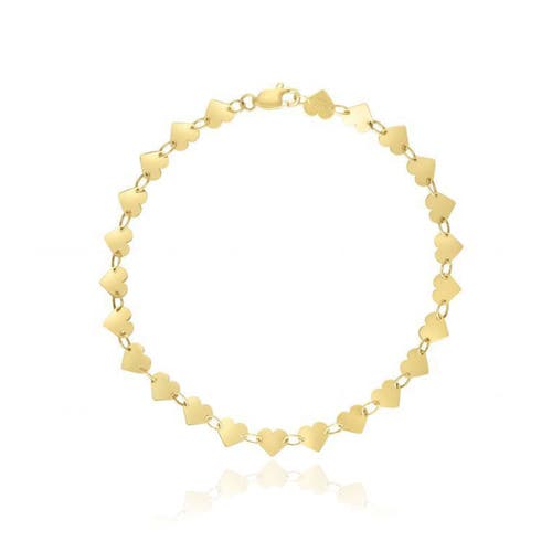 The Lovery Fine Jewelry Gold Mirrored Heart Bracelet In Gold