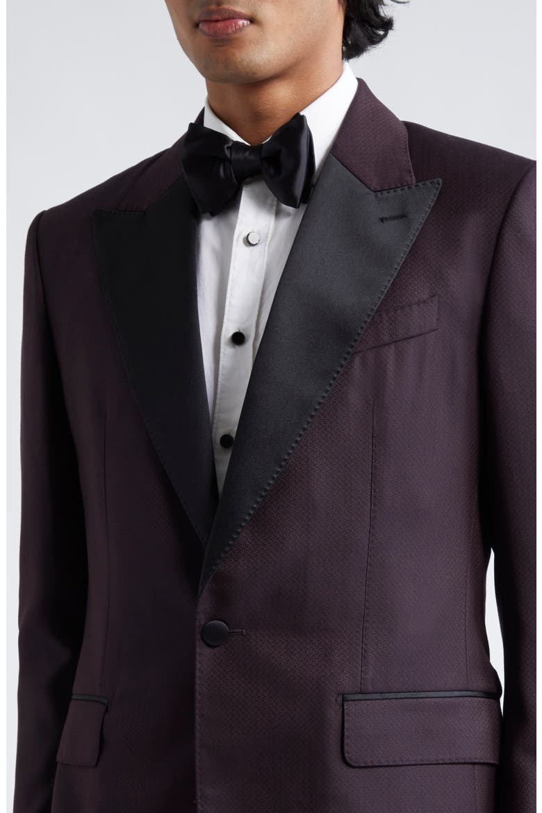 Maroon Wool Blend Tuxedo, Alternate, color, FANTASIA
