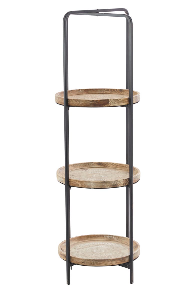 Brown Wood Traditional Shelving Unit, Alternate, color, BROWN