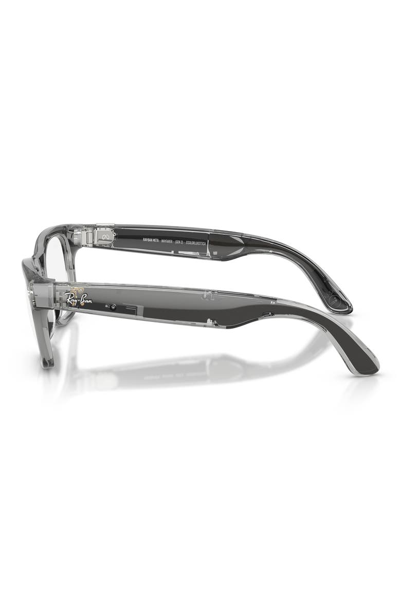 Meta Wayfarer Gen 2 50mm Square AI Sunglasses, Alternate, color, GREY / TRANSITIONS SAPPHIRE