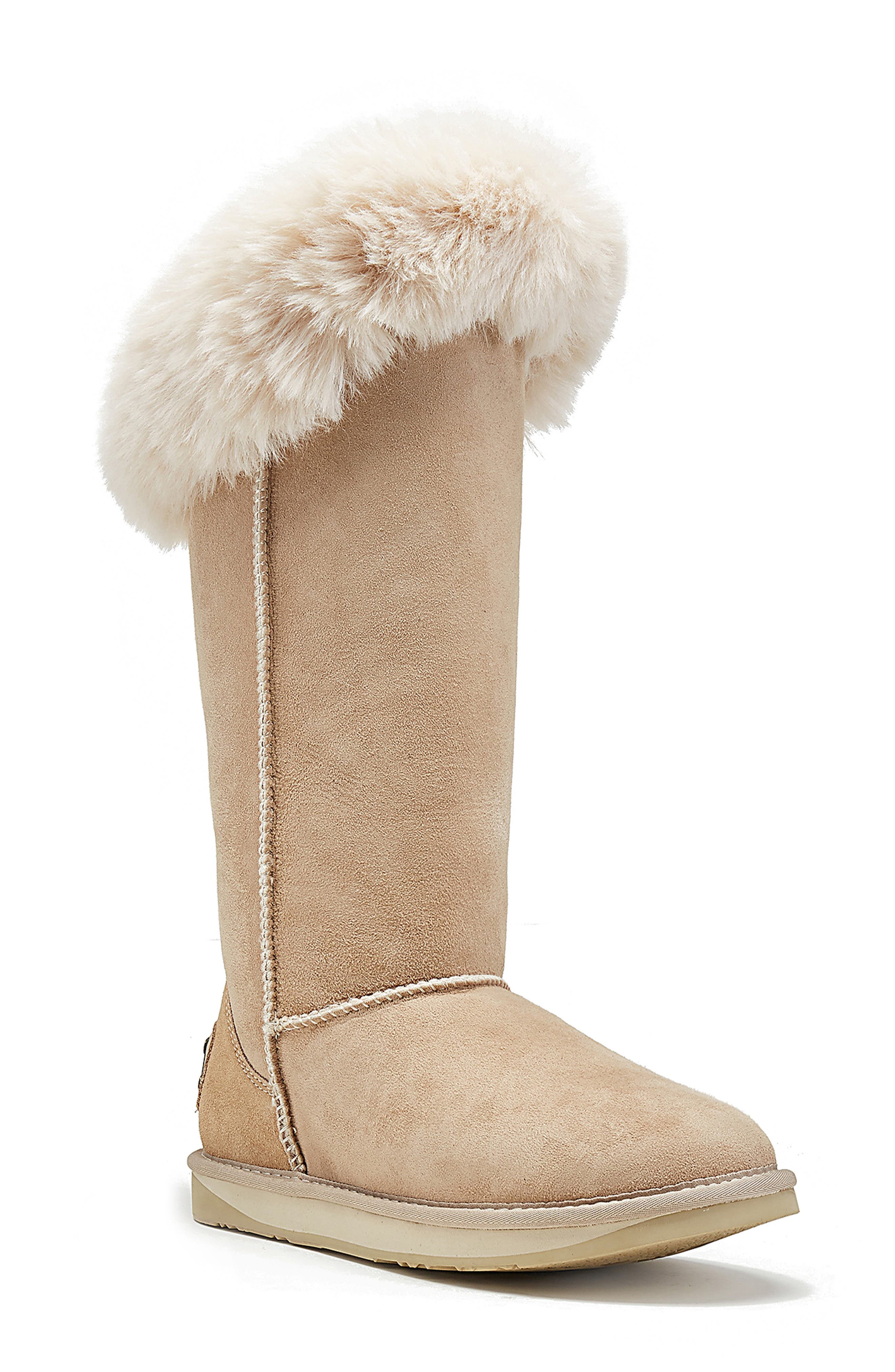 Australia Luxe Collective Foxy Genuine Shearling Lined Boot, Main, color, Sand