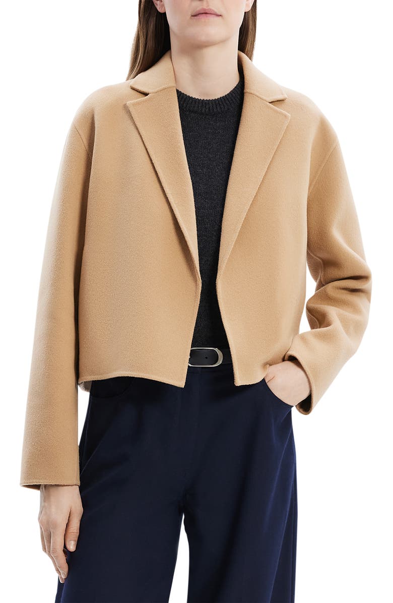 Theory Wool & Cashmere Crop Blazer, Main, color, 