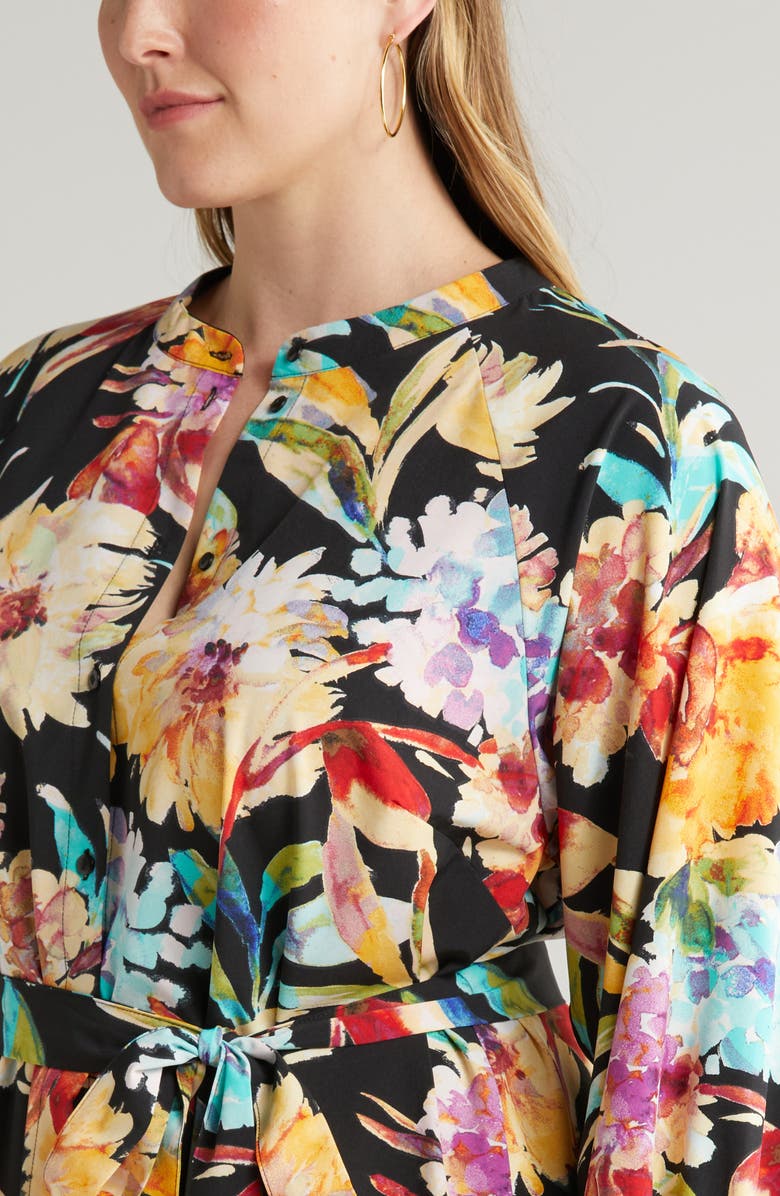 VERO MODA CURVE Cari Floral Long Sleeve Dress, Alternate, color, 