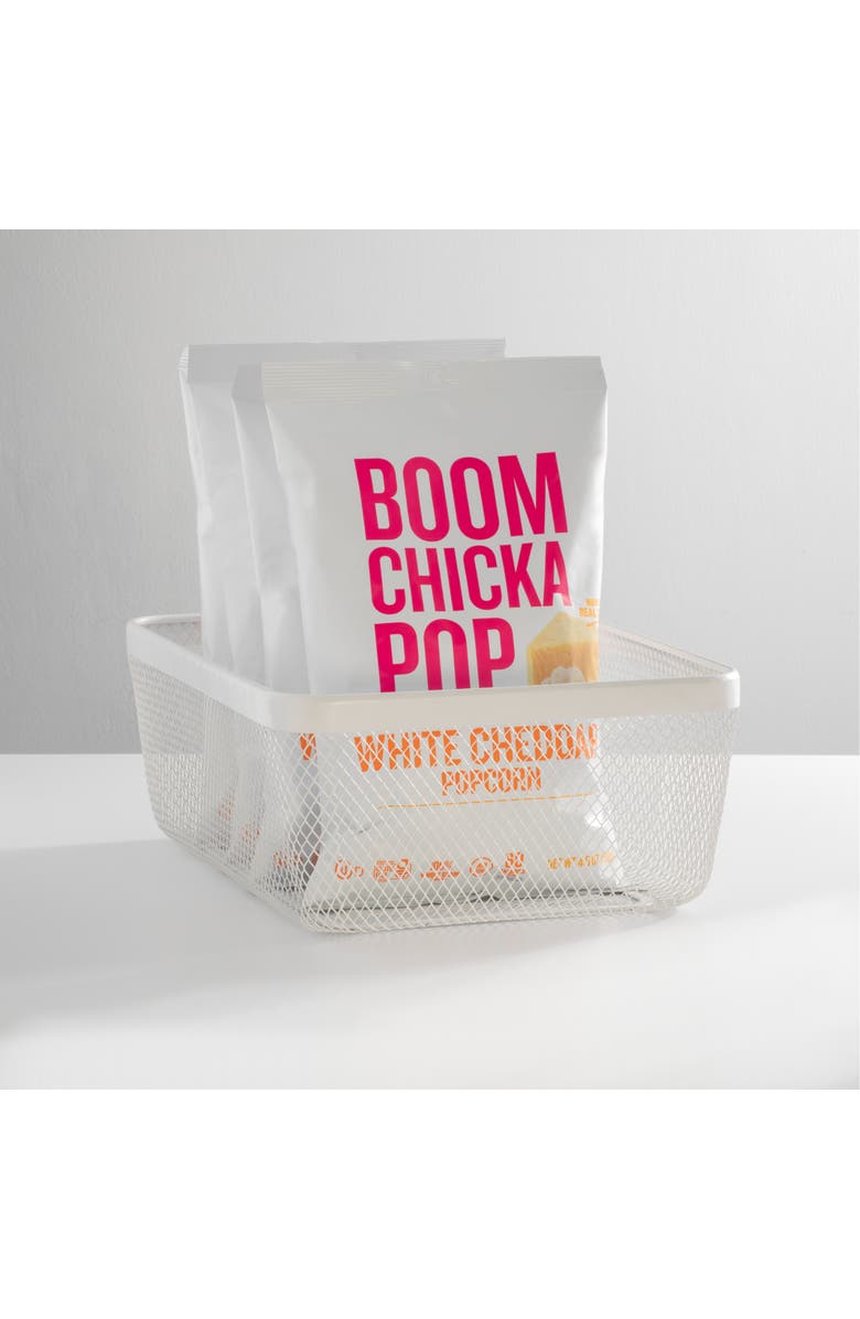 mDesign Metal Wire Food Organizer Storage Bin, 4 Pack - White, Alternate, color, White