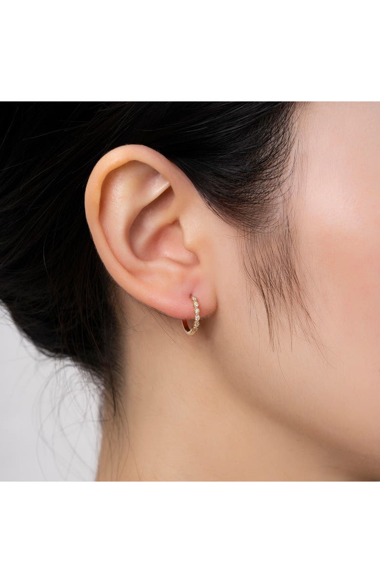 RON HAMI Diamond Huggie Hoop Earrings, Alternate, color,