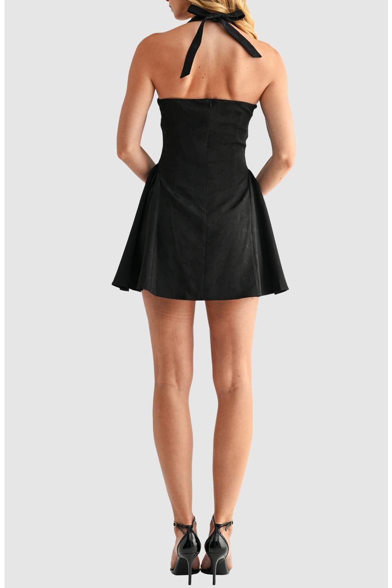 Halter Minidress, Alternate, color, BLACK
