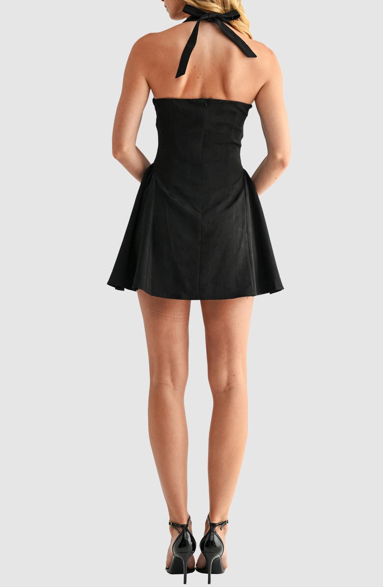 All in Favor Halter Minidress, Alternate, color, Black