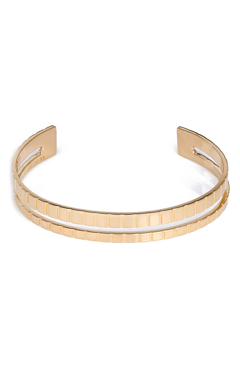 IVI Los Angeles Slim Slot Cuff Bracelet, Main, color, Yellow Gold