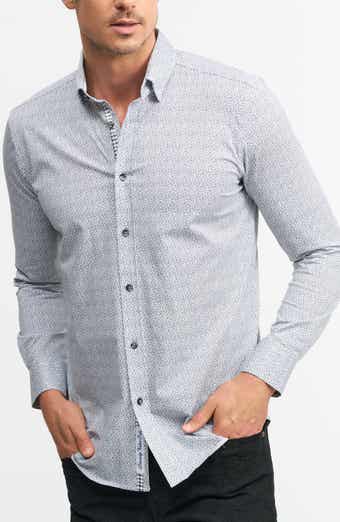 Robert Graham Dorsey Trim Fit Floral Knit Button-Up Shirt