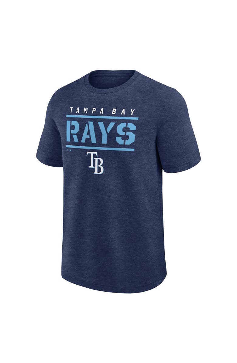 FANATICS Men's Fanatics Heather Navy Tampa Bay Rays Top Notch T-Shirt, Alternate, color, Heather Navy