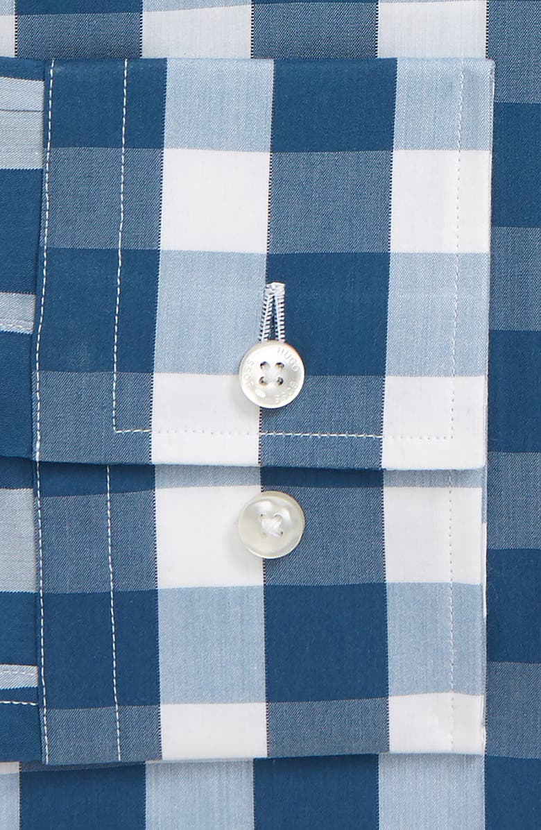 BOSS Slim Fit Stretch Check Dress Shirt, Alternate, color,