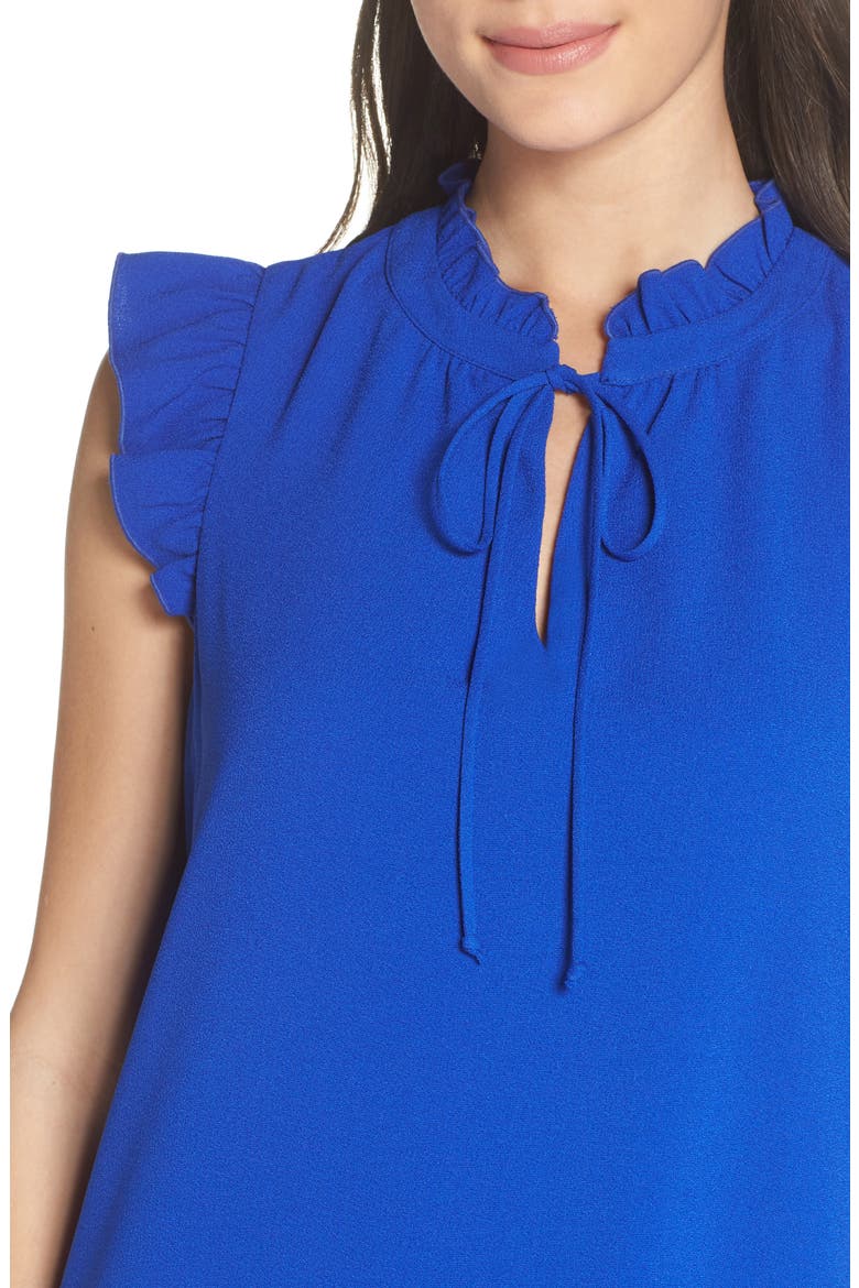 Ruffle Shift Dress, Alternate, color, ROYAL