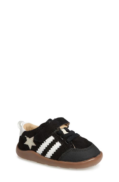 OLD SOLES Kids' 8072 WOS Ground Sneaker in Black Suede /Snow /Sporco 