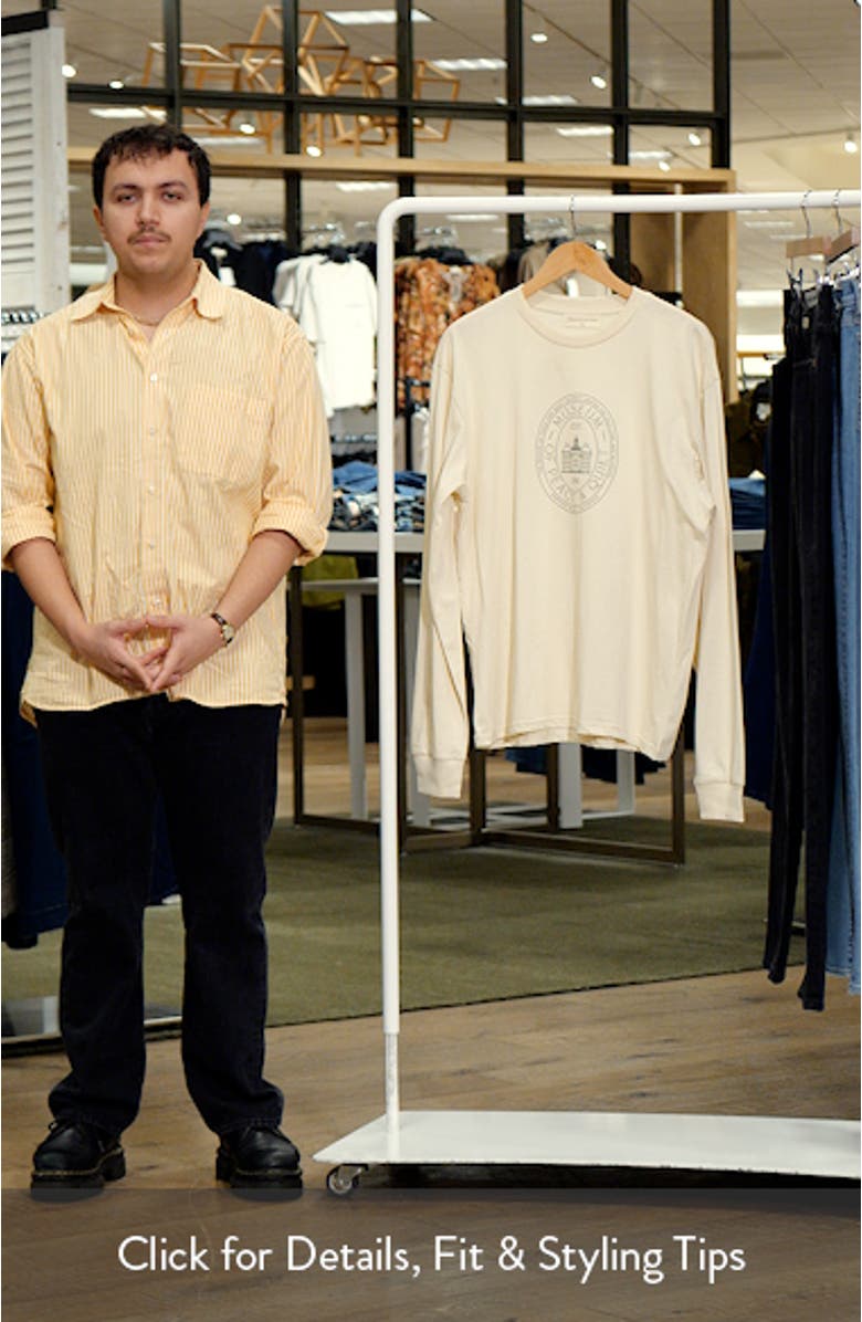 Retreat Center Long Sleeve Cotton Graphic T-Shirt, sales video thumbnail