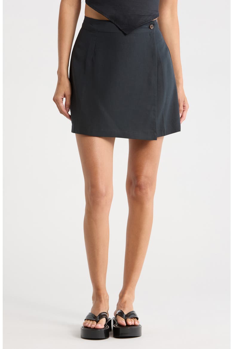 Cover-Up Miniskirt, Main, color, BLACK