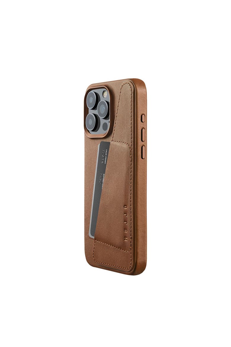 Full Leather Wallet Case for iPhone 15 Pro Max, Alternate, color, Dark Tan
