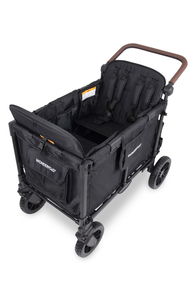 WonderFold W4 Luxe Pro 4-Passenger Multifunctional Stroller Wagon, Alternate, color, Black