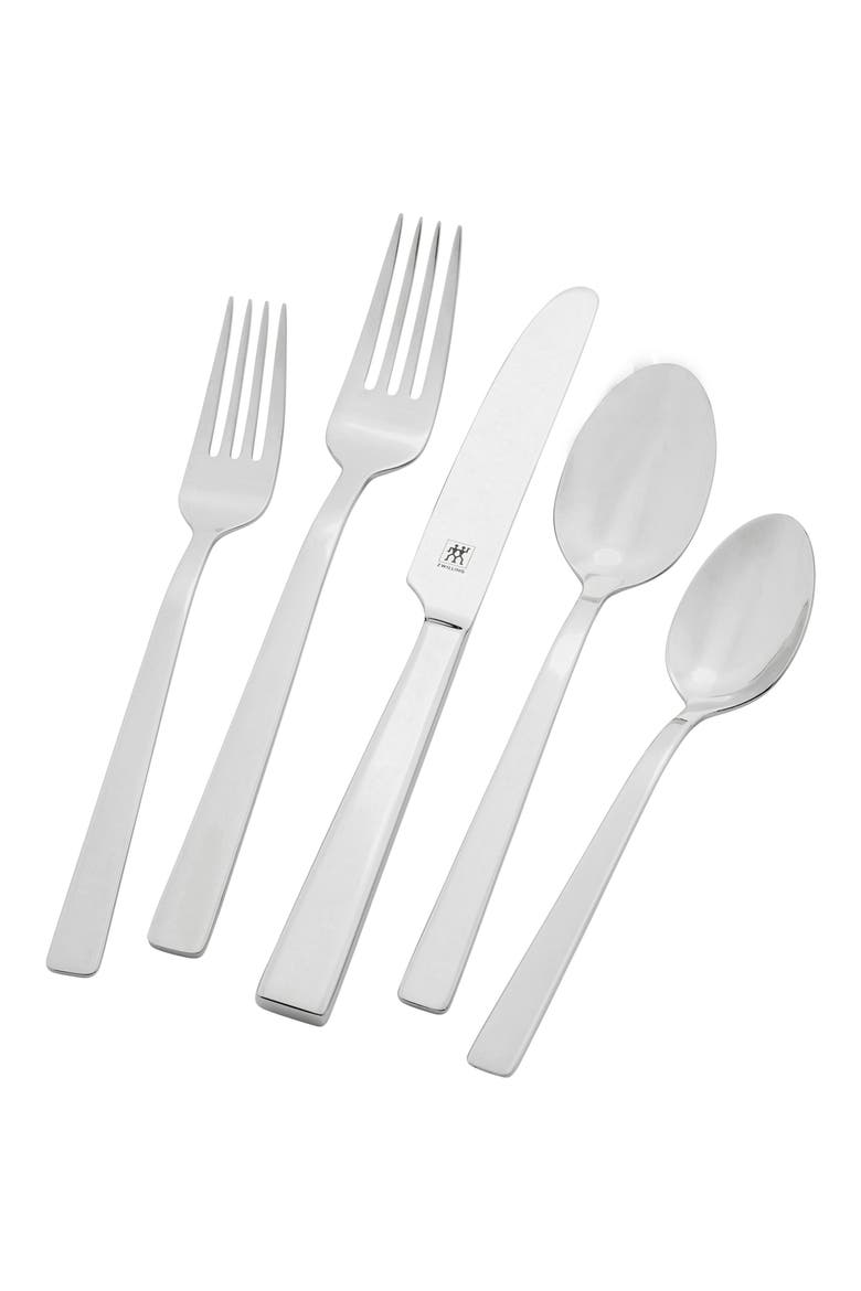 King 45-Piece Flatware Set, Main, color, STAINLESS STEEL