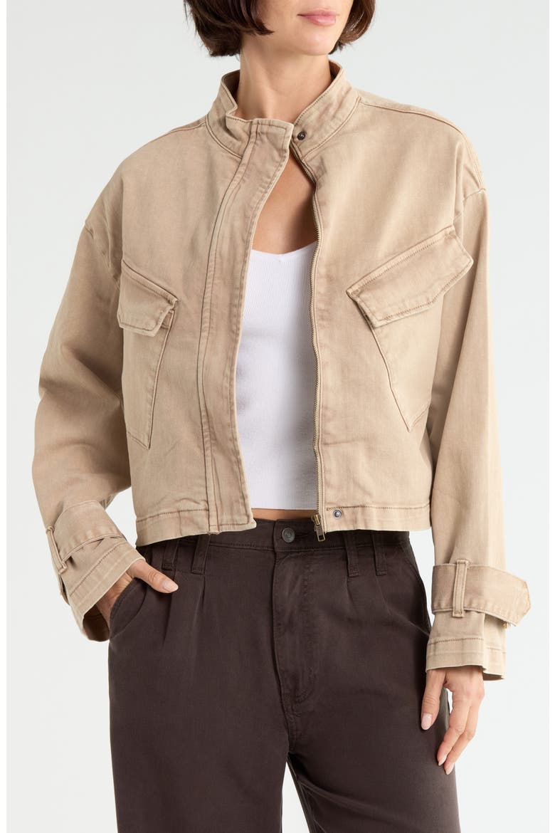 Belted Cuffed Jacket, Main, color, WASHED SAND