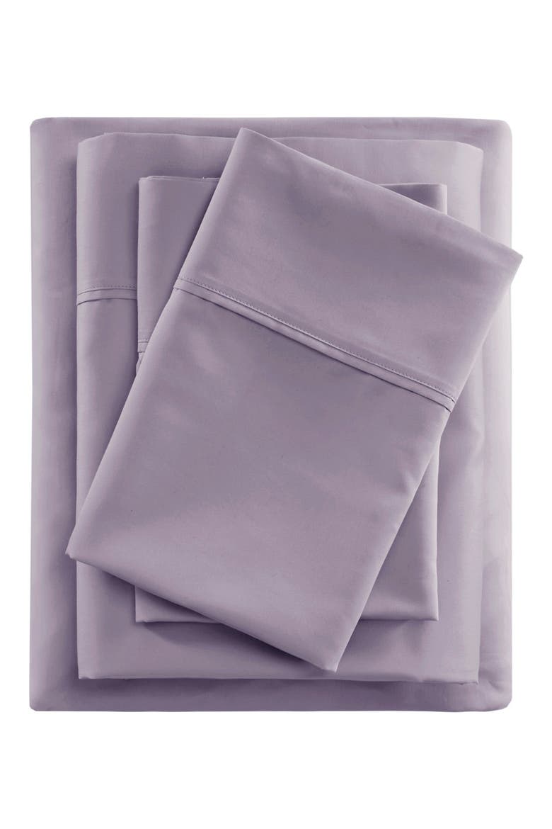 600 Thread Count Cooling Cotton Rich Sheet Set, Main, color, PURPLE