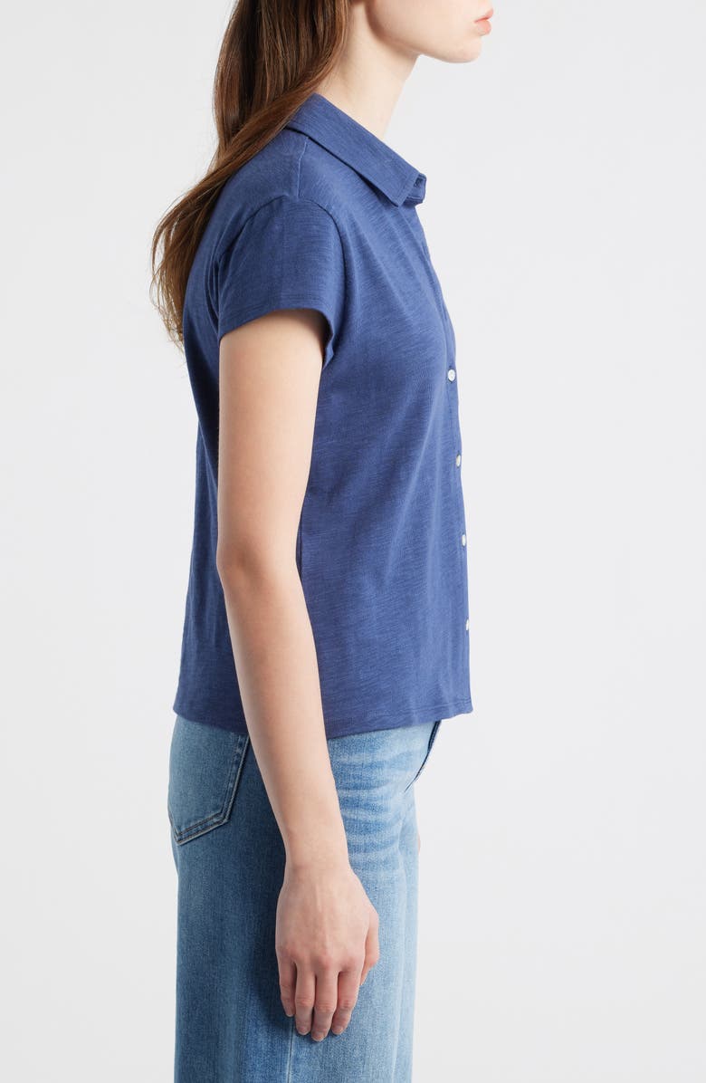 Bella Dahl Cap Sleeve Shirt, Alternate, color, Midnight Surf