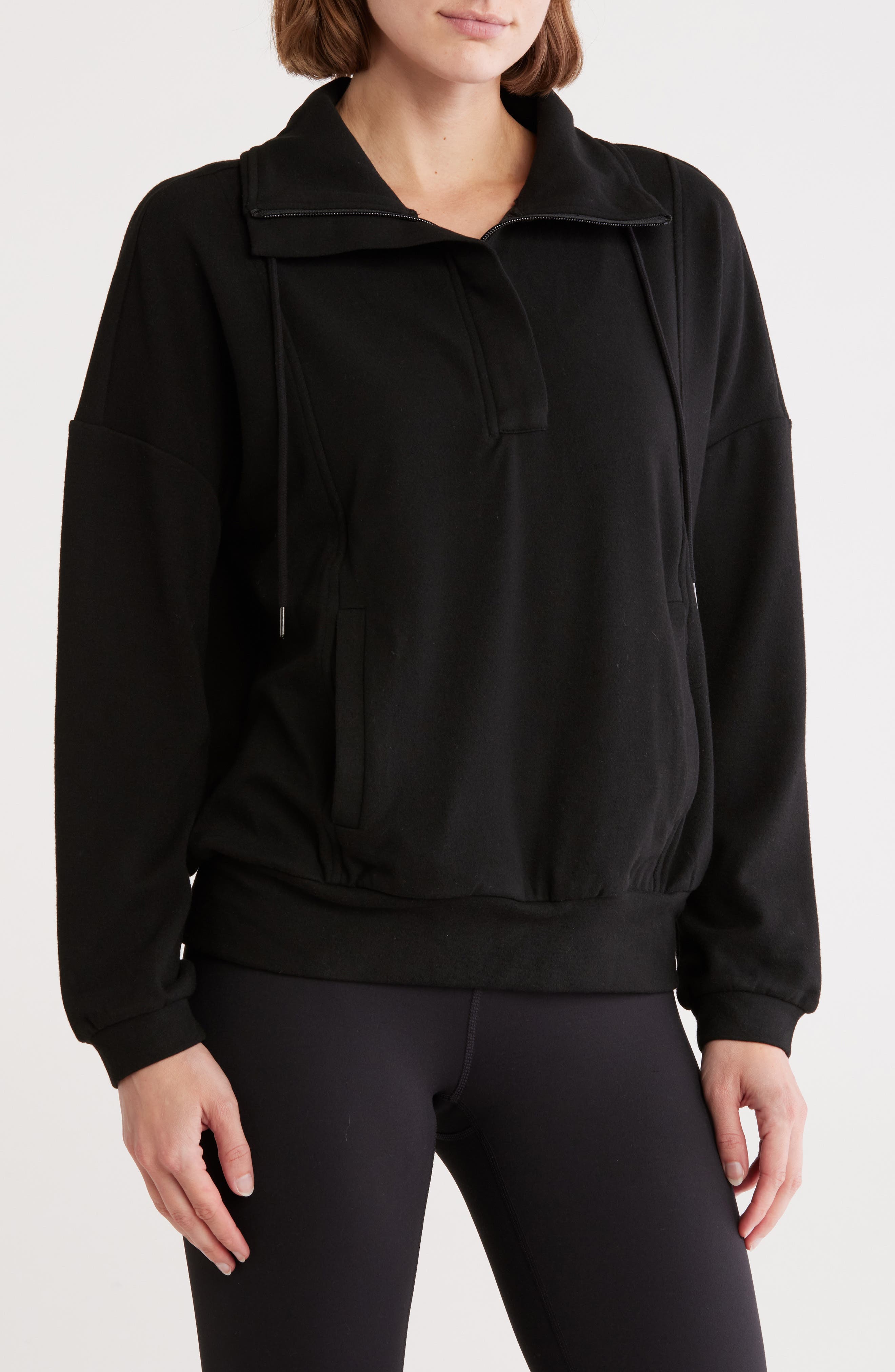 Zella Cozy Half Zip Pullover Sweatshirt