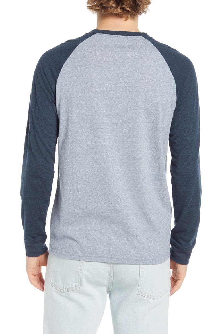 Raglan Long Sleeve Crewneck T-Shirt, Alternate, color, CHINA BLUE/ MIDNIGHT