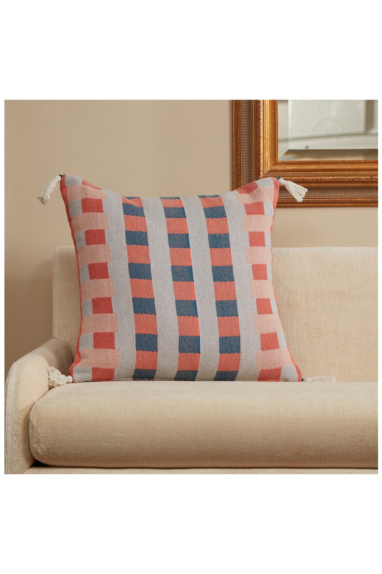 Desert Sunset Throw Pillow, Alternate, color, RED MULTI
