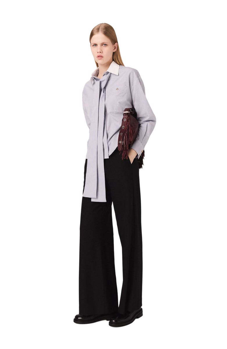 maje Flared trousers, Alternate, color, Black