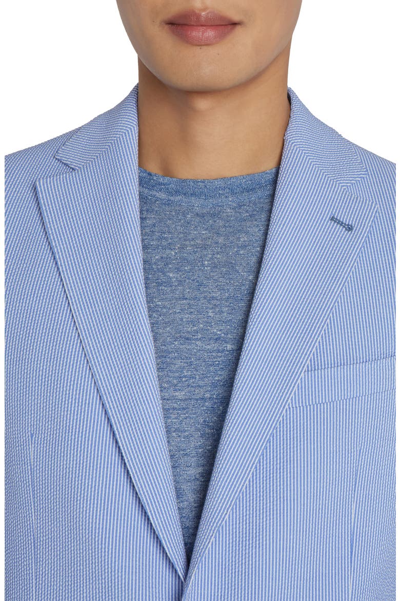 Morton Stripe Soft Construction Seersucker Sport Coat, Alternate, color, BLUE