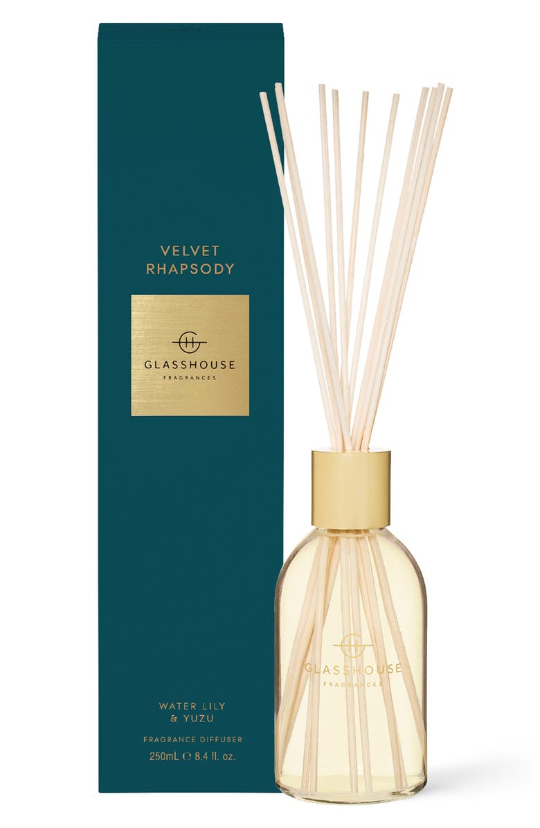 Glasshouse Fragrances Velvet Rhapsody Reed Diffuser, Main, color, Velvet Rhapsody